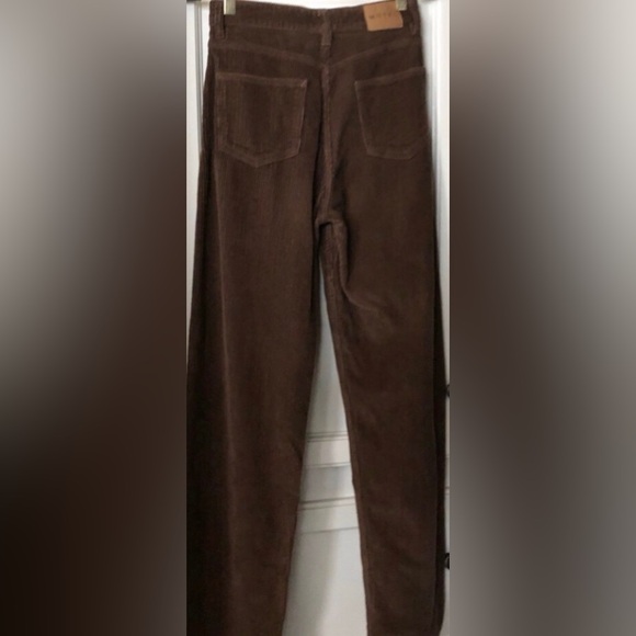 Motel Rocks corduroy trousers 90’s parallel jeans wide leg chocolate brown - Picture 9 of 16